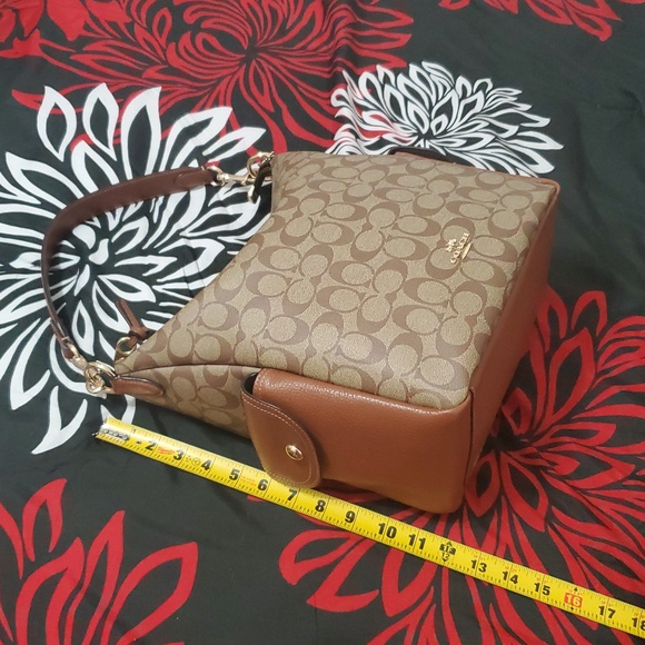 Coach Pennie Signature Redwood Shoulder Crossbody Bag - Picture 7 of 9